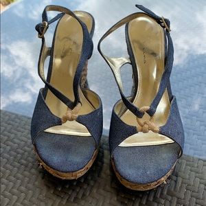 Nina jean and straw wedges
